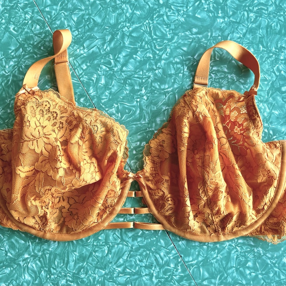 Cacique by Lane Bryant Unlined Balconette Bra golden yellow Size 40H